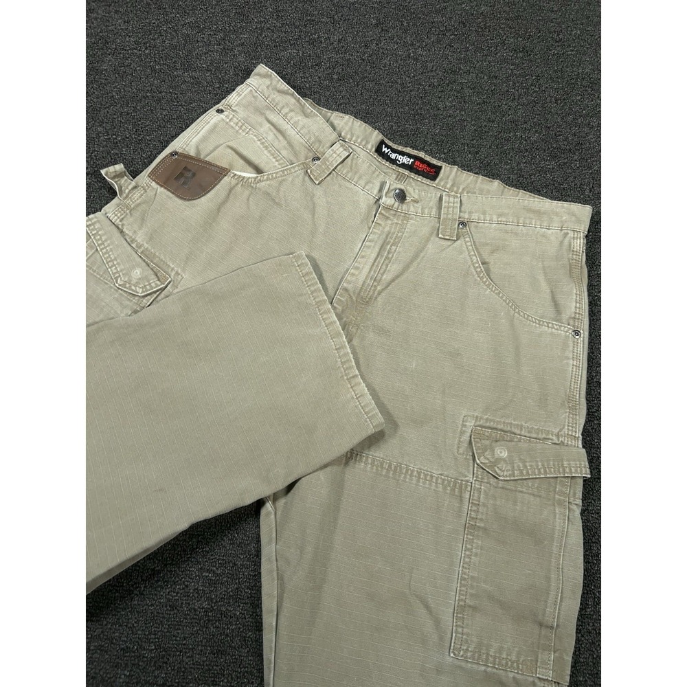 Wrangler RIGGS Workwear Ripstop Ranger Pants Men 36x30 (Fits 36x329) Beige Cargo